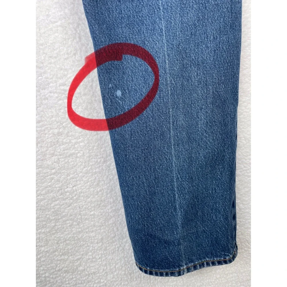 Levis 505 Regular Fit Mens Jeans 36x30 Medium Wash Blue Straight Leg Made in USA